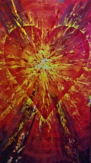 DJ Khamis Artwork - Hearts on Fire Dark Red