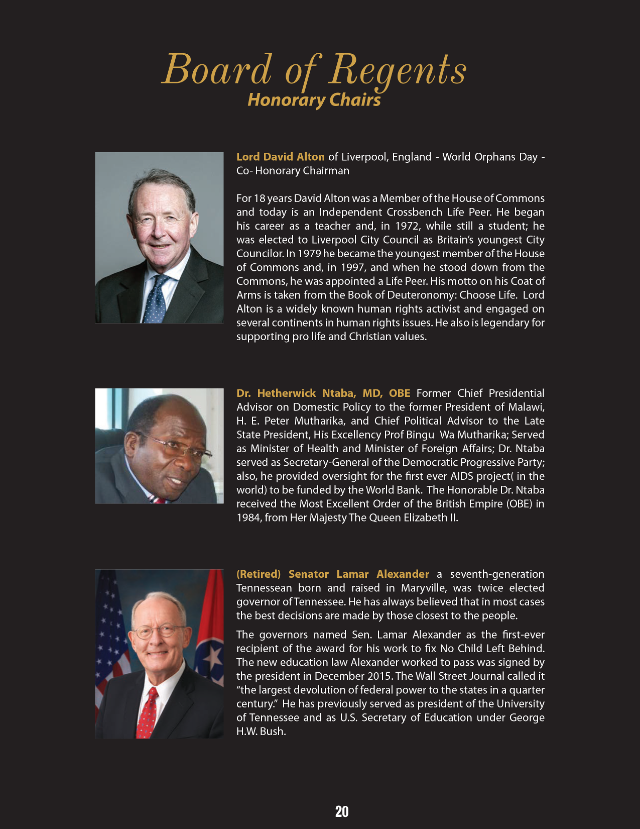 Honorary Chairs