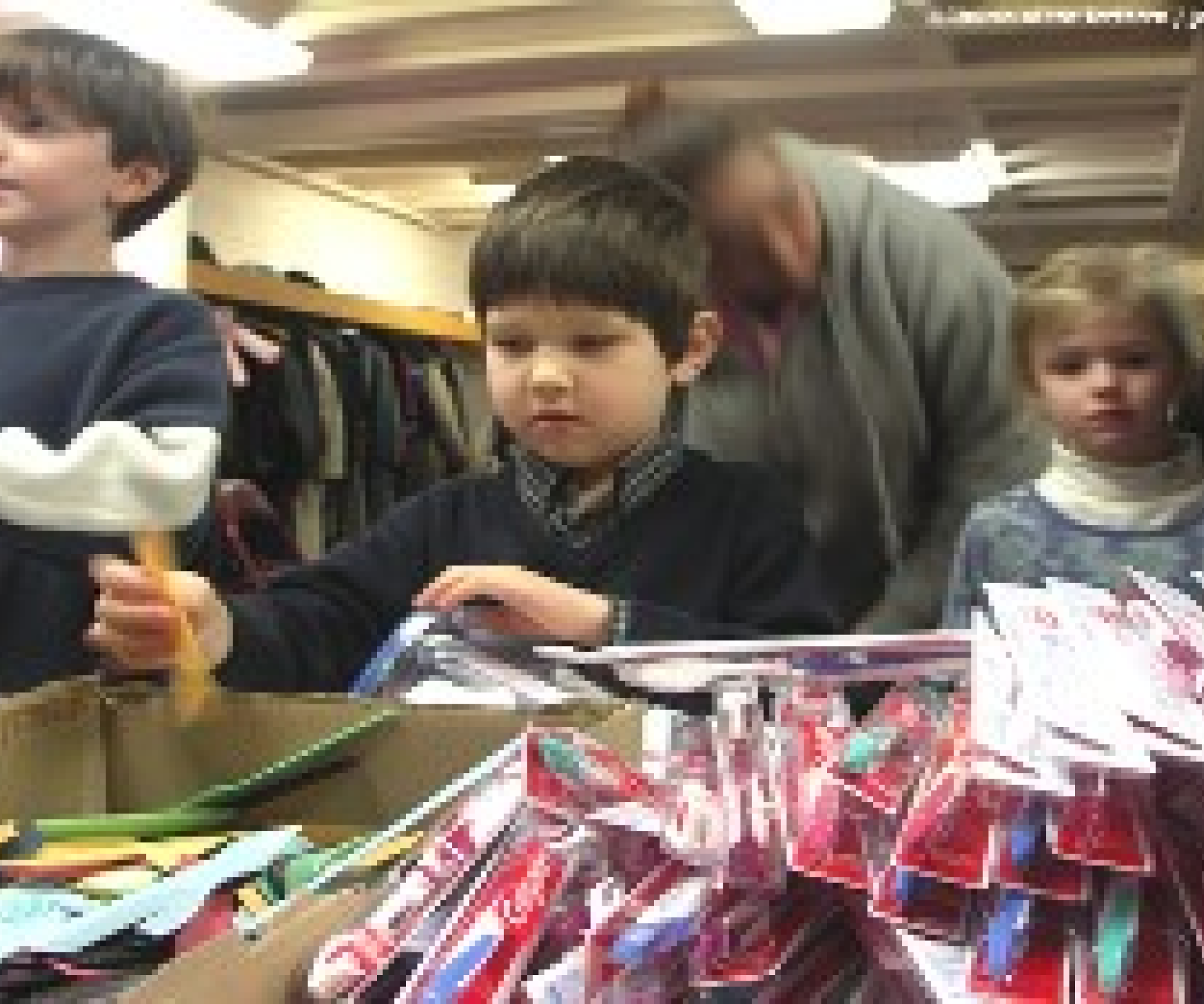 Child Packing Relief Goods
