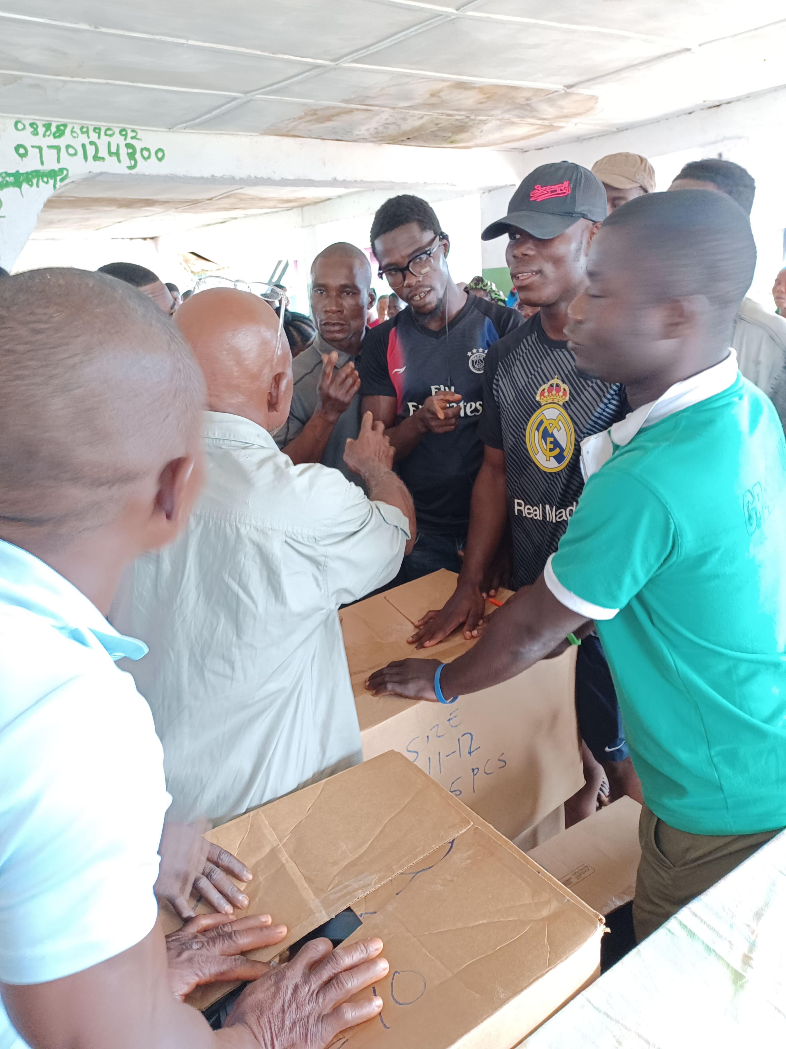 Footwear Distribution- Boxes with  Young Men